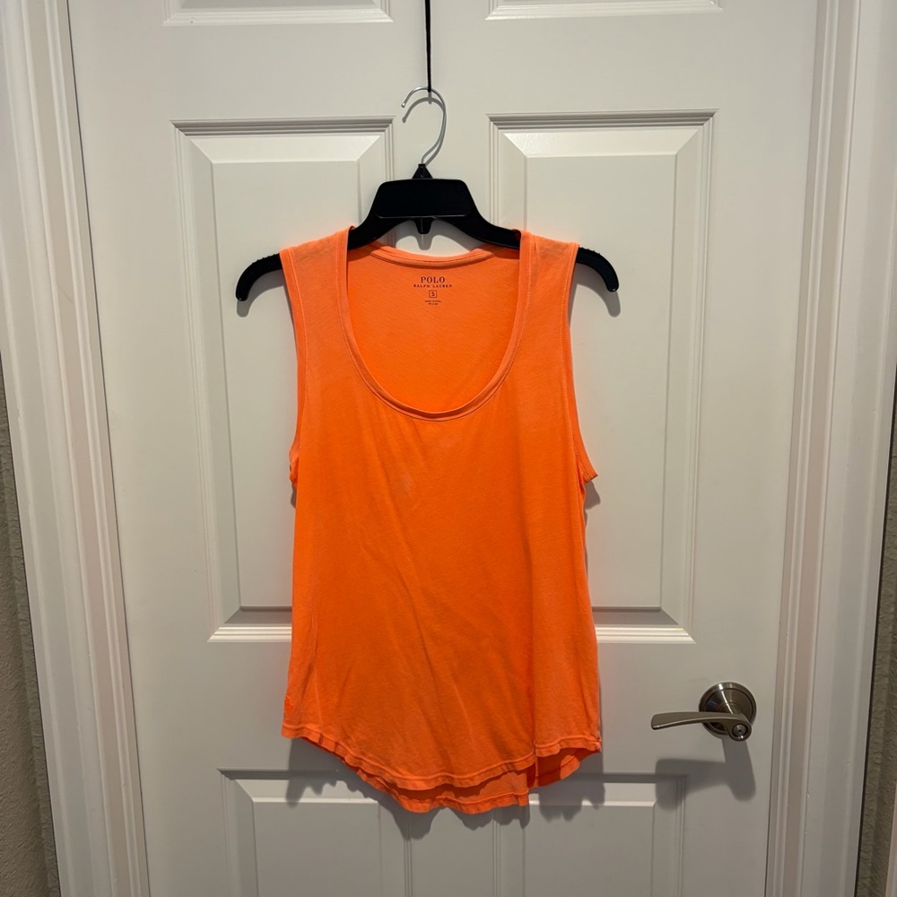 Polo by Ralph Lauren Bright Orange Scoop Neck Tank Top